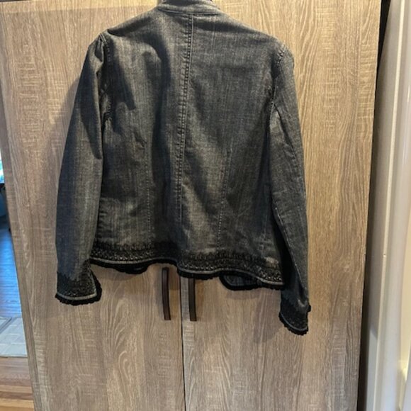Womens Denim Jacket with Black trim - Picture 2 of 2